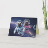 Pug Valentinstagskarte Feiertagskarte (Rückseite)