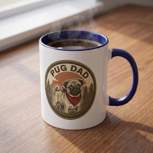 Pug-Vater-Kaffeetasse   Pug-Hund-Vater-Geschenk Tasse
