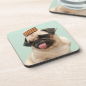 Pug Wants Treats Getränkeuntersetzer (Linke Seite)