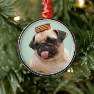Pug Wants Treats Ornament Aus Metall