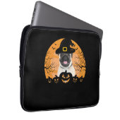 Pug Witch Hat Jack-o-Lantern Dogs Halloween T-Shir Laptopschutzhülle (Vorne Rechts)