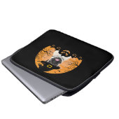 Pug Witch Hat Jack-o-Lantern Dogs Halloween T-Shir Laptopschutzhülle (Vorne Knopf)