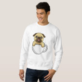 Pug with Cup of Coffee Sweatshirt (Vorne ganz)