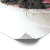 Pug with Pink Bow Poster (Ecke)