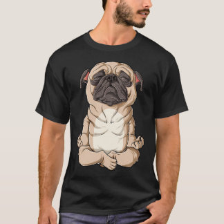 Pug Yoga T Namaste Spirituelle Meditation Lustige  T-Shirt