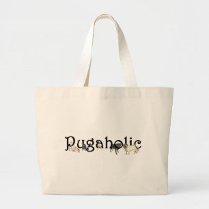 Pugaholic Jumbo Stoffbeutel
