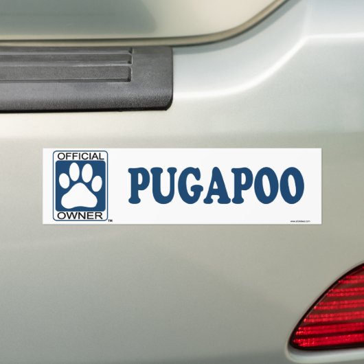 Pugapoo Blau Autoaufkleber (Auf Auto)