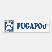 Pugapoo Blau Autoaufkleber (Vorne)