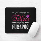 Pugapoo Dog Lover Tattoo Funny Dog Mama Geschenk I Mousepad (Mit Mouse)