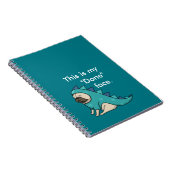 Pugasaurus ist "Fertig" Funny Mops Cartoon Notizblock (Rechte Seite)