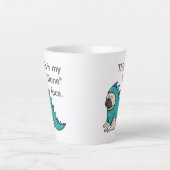 Pugasaurus ist "Fertig" Funny Mops Milchtasse (Vorderseite)