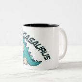 Pugasaurus Mops Dog Zwei Toner Tasse (VorderseiteRechts)