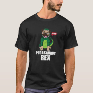 Pugasaurus Niedlich Rex Mops Funny Dinosaur Kostüm T-Shirt