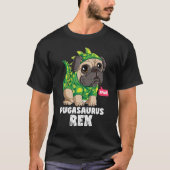 Pugasaurus Rex T Shirt Mops Dinosaur Liebhaber Fun (Vorderseite)