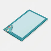 Pugasaurus wird "getan " post-it klebezettel (angewinkelt)