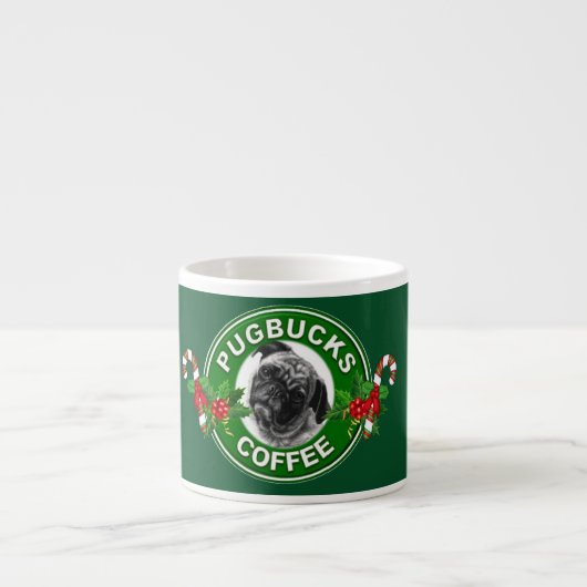 Pugbucks Kaffee-Espresso-Schalen Espressotasse (Vorderseite)