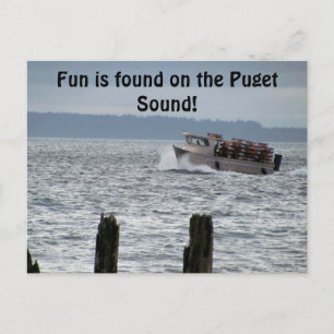 Puget Sound Crab Boat Seattle Washington Postkarte