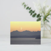 Puget Sound Moonset Postkarte (Stehend Vorderseite)
