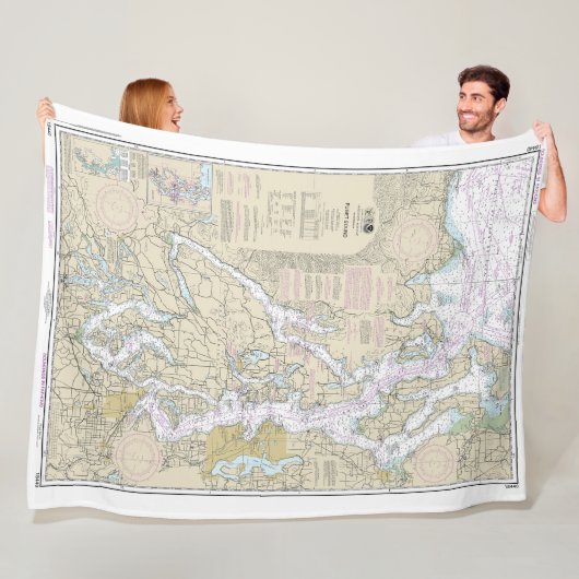 Puget Sound Nautical Chart 18440 Fleecedecke (Beispiel)