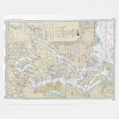 Puget Sound Nautical Chart 18440 Fleecedecke (Vorderseite (Horizontal))