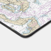 Puget Sound Nautical Chart 18440 Schreibtischunterlage (Ecke)