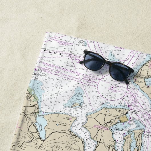Puget Sound Nautical Chart 18440 Strandtuch (Beispiel)