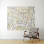 Puget Sound Nautical Chart 18440 Wandteppich (Beispiel (Horizontal))