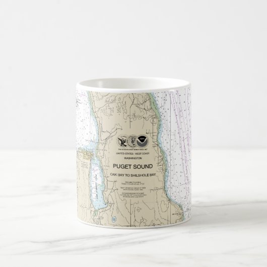 Puget Sound Oak Bay bis Shilshole Bay Kaffeetasse (Mittel)