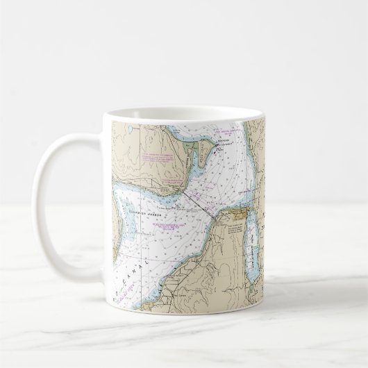 Puget Sound Oak Bay bis Shilshole Bay Kaffeetasse (Links)