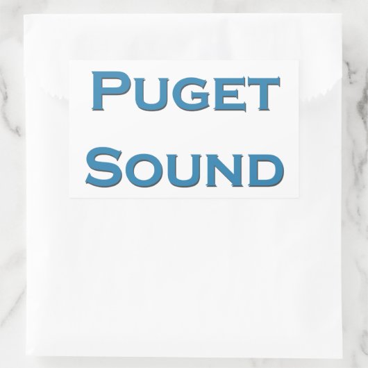Puget Sound Rechteckiger Aufkleber (Tasche)