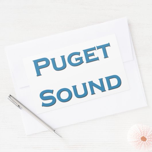 Puget Sound Rechteckiger Aufkleber (Umschlag)