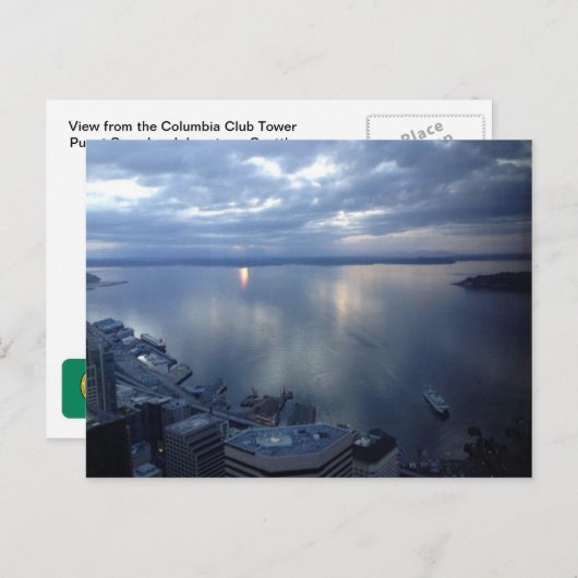 Puget Sound Seattle Washington Postkarte (Vorne/Hinten)