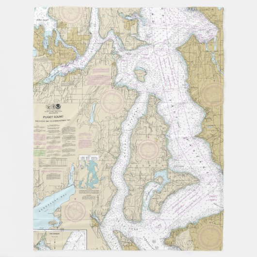 Puget Sound Shilshole Bay bis zur Commencement Bay Fleecedecke (Vorderseite)