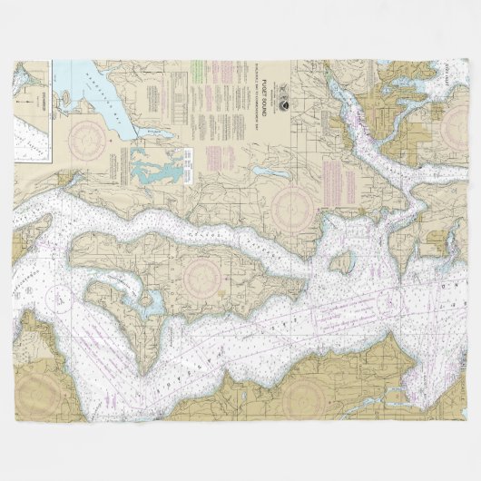 Puget Sound Shilshole Bay bis zur Commencement Bay Fleecedecke (Vorderseite (Horizontal))