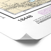 Puget Sound Southern Part Nautical Chart 18448 Poster (Ecke)