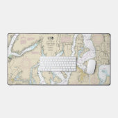 Puget Sound Southern Part Nautical Chart 18448 Schreibtischunterlage (Tastatur & Maus)