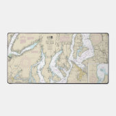 Puget Sound Southern Part Nautical Chart 18448 Schreibtischunterlage (Vorderseite)