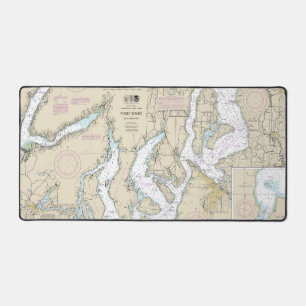 Puget Sound Southern Part Nautical Chart 18448 Schreibtischunterlage