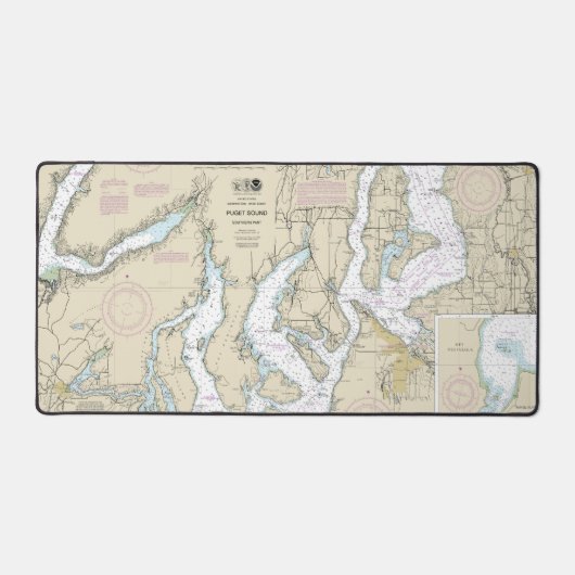 Puget Sound Southern Part Nautical Chart 18448 Schreibtischunterlage (Vorderseite)