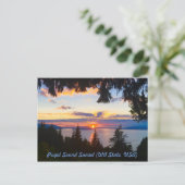 Puget Sound Sunset Postkarte (Stehend Vorderseite)