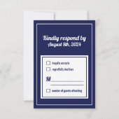 Puget Sound Vintag Map Wedding RSVP Card Einladung (Rückseite)