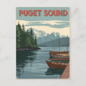Puget Sound Vintag Postkarte (Vorderseite)