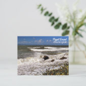 Puget Sound Washington Beach Foto Postkarte (Stehend Vorderseite)