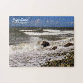 Puget Sound Washington Ocean Waves Foto Puzzle