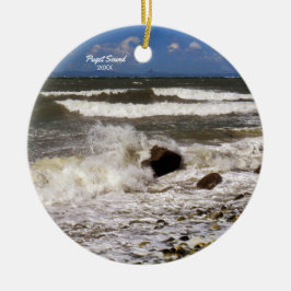 Puget Sound Washington Seascape Foto Keramik Ornament