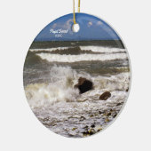 Puget Sound Washington Seascape Foto Keramik Ornament (Links)