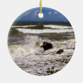 Puget Sound Washington Seascape Foto Keramik Ornament (Hinten)