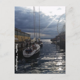 Puget Sound Waterfront Seattle Washington Postcard Postkarte