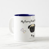 PugFawn Zweifarbige Tasse (Vorderseite Links)