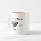 PugFawn Zweifarbige Tasse (Vorderseite Links)